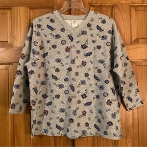 NWOT Vintage Just My Size Fleece V Neck Top Size 14W-16W